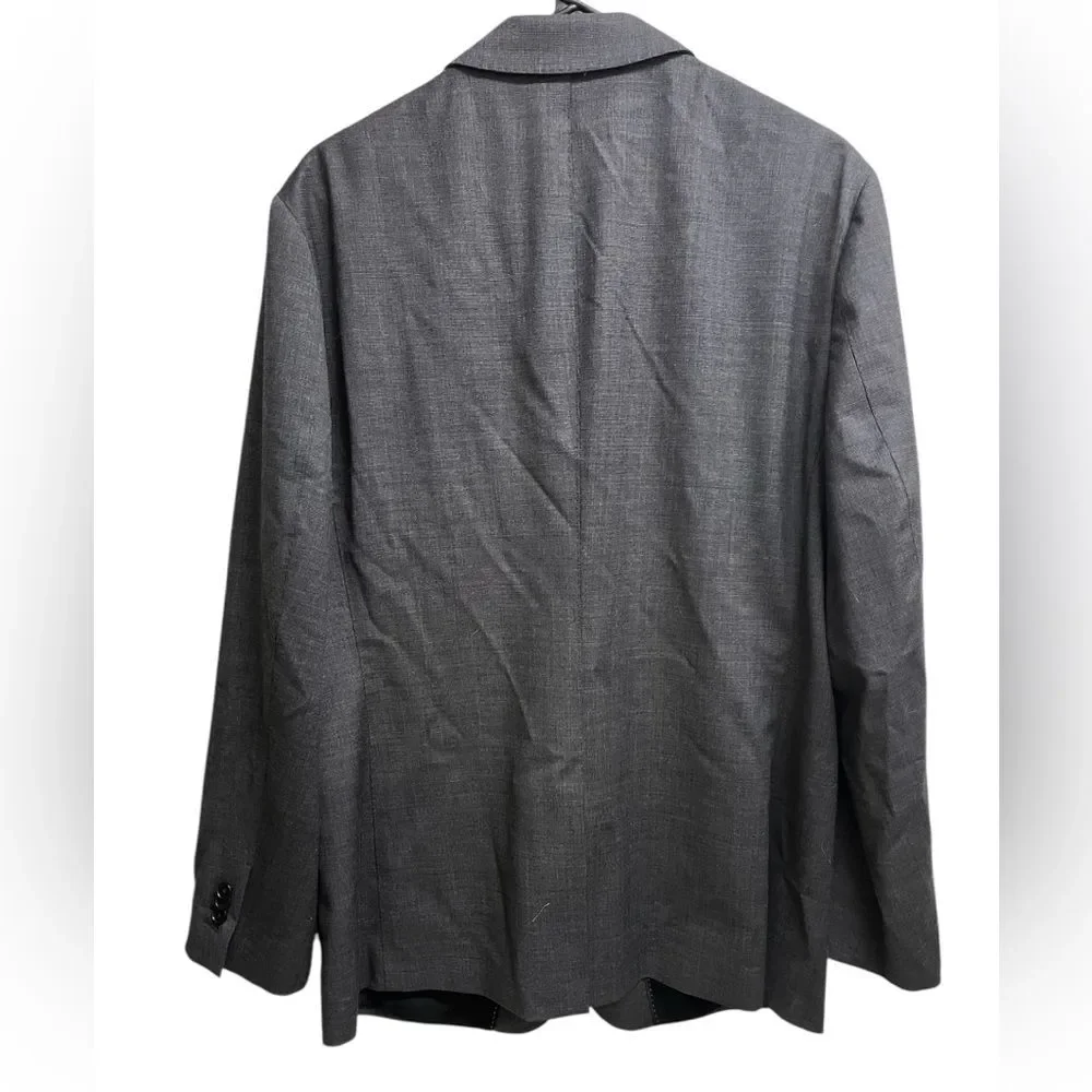 Banana Republic Tailored Slim Signature Italian Nailhead Suit Blazer Gray SZ 42S